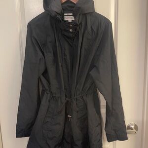 Merona Women's Black Rain Coat with Hood
